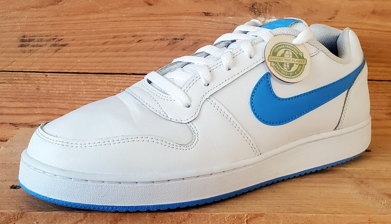 Nike Ebernon Low Leather Trainers UK9.5/US10.5/EU44.5 AQ1775-102 White/Blue
