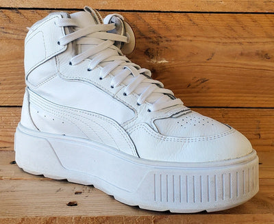 Puma Karmen Rebelle Mid Leather Trainers UK5.5/US8/EU38.5 387213-01 Triple White