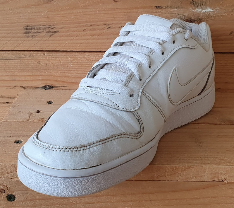 Nike Ebernon Low Leather Trainers UK8/US9/EU42.5 AQ1776-100 Triple White