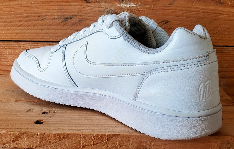 Nike Ebernon Low Leather Trainers UK7/US9.5/EU41 AQ1779-100 Triple White