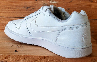Nike Ebernon Low Leather Trainers UK7/US9.5/EU41 AQ1779-100 Triple White