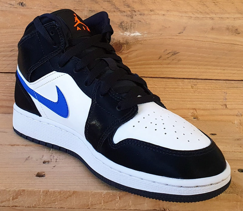 Nike Air Jordan 1 Mid Trainers UK5.5/US6Y/EU38.5 554725-084 Black Racer Blue