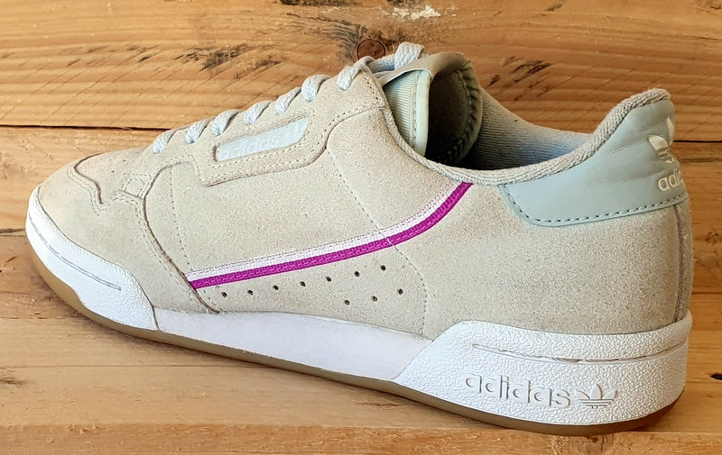Adidas Continental 80 Low Suede Trainers UK7/US8.5/EU40.5 G27721 Grey Vivid Pink