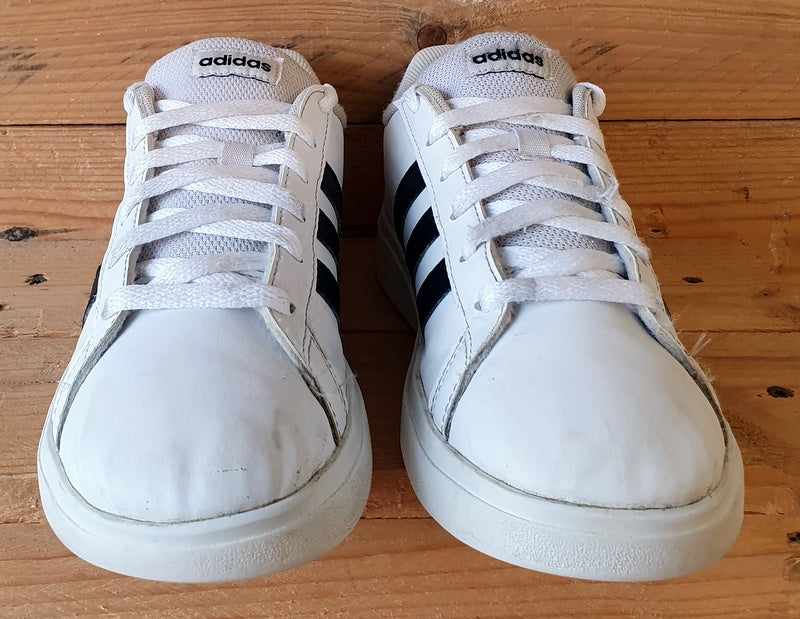 Adidas Grand Court Low Leather Trainers UK4.5/US5/EU37.5 GW6511 White/Black