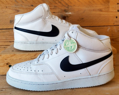 Nike Court Vision Mid Leather Trainers UK7.5/US8.5/EU42 DN3577-101 White/Black
