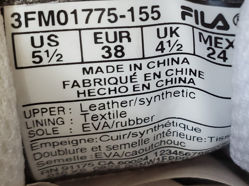 Fila Teratach Low Leather Trainers UK4.5/US5.5/EU38 3FM01775-155 Pink/White