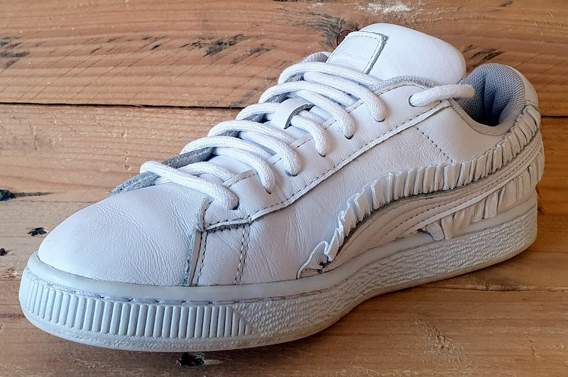 Puma Basket Case Frill Low Leather Trainers UK4/US6.5/EU37 364067 03 White