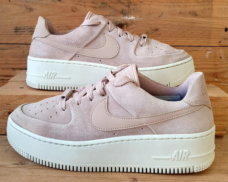 Nike Air Force 1 Sage Suede Trainers UK6/US8.5/EU40 AR5339-201 Particle Beige