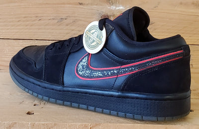 Nike Air Jordan 1 Low Leather Trainers UK6/US7/EU40 CK3022-006 Black/Orbit Red