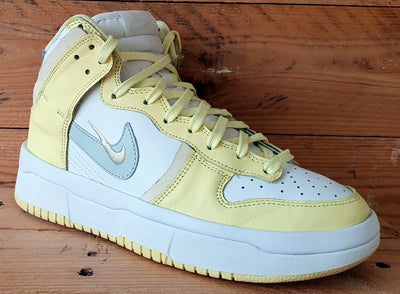 Nike Dunk High Up Rebel Leather Trainers UK5.5/US8/EU39 DH3718-105 Lemon Yellow