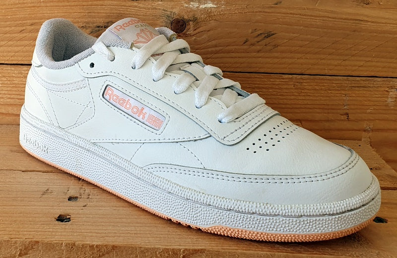 Reebok Club C 85 Low Leather Trainers UK5/US7.5/EU38  GZ979 White/Peach