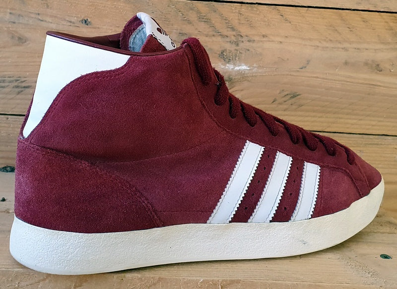 Adidas Originals Basket Profi Mid Suede Trainers UK9/US9.5/EU43 G63952 Burgundy