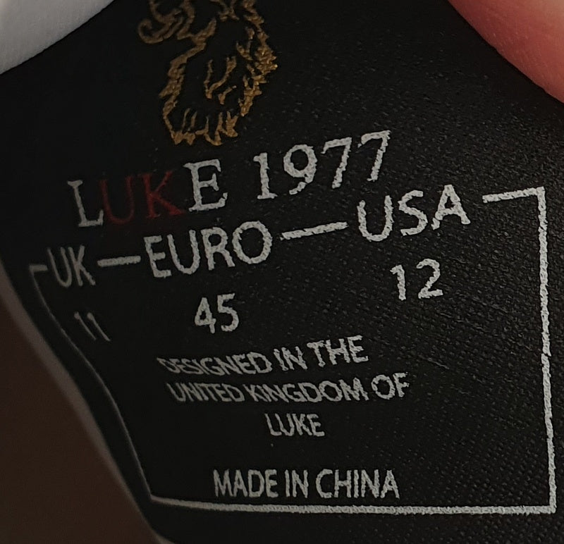 Luke Classic Running Low Textile Trainers UK11/US12/EU45 Cream/White/Grey