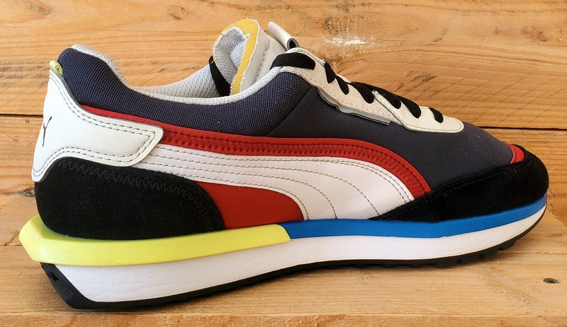 Puma City Rider Low Textile Trainers UK8/US9/EU42 382044-03 Black/White/Grey