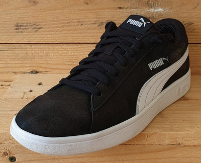 Puma Smash V2 Low Suede Trainers UK10/US11/EU44.5 364989-01 Black/White