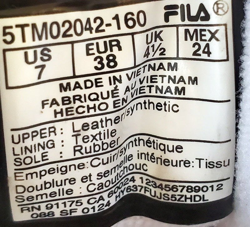 Fila Corda Low Leather/Suede Trainers UK4.5/US7/EU38 5TM02042-160 White/Green