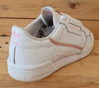 Adidas Continental 80 Low Leather Trainers UK4/US5.5/EU36.5 G27722 White/Pink