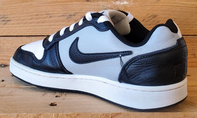 Nike Ebernon Premium Leather Trainers UK6/US7/EU40 AQ1774-102 Black/White