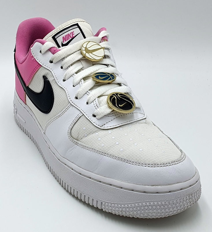Nike Air Force 1 Low Leather Trainers AA0287-107 China Rose/White UK7/US9.5/EU41