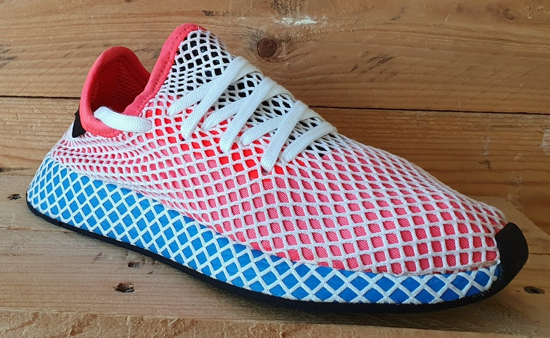 Adidas Deerupt Low Textile Trainers UK6/US6.5/EU39 CQ2624 Solar Red Bluebird