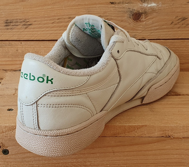 Reebok Club C 85 Low Leather Trainers UK10/US11/EU44.5 DV6434 Chalk/Green