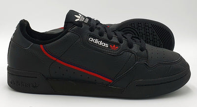 Adidas Continental 80 Low Leather Trainers G27707 Black/Red/Navy UK7/US7.5/E40.5