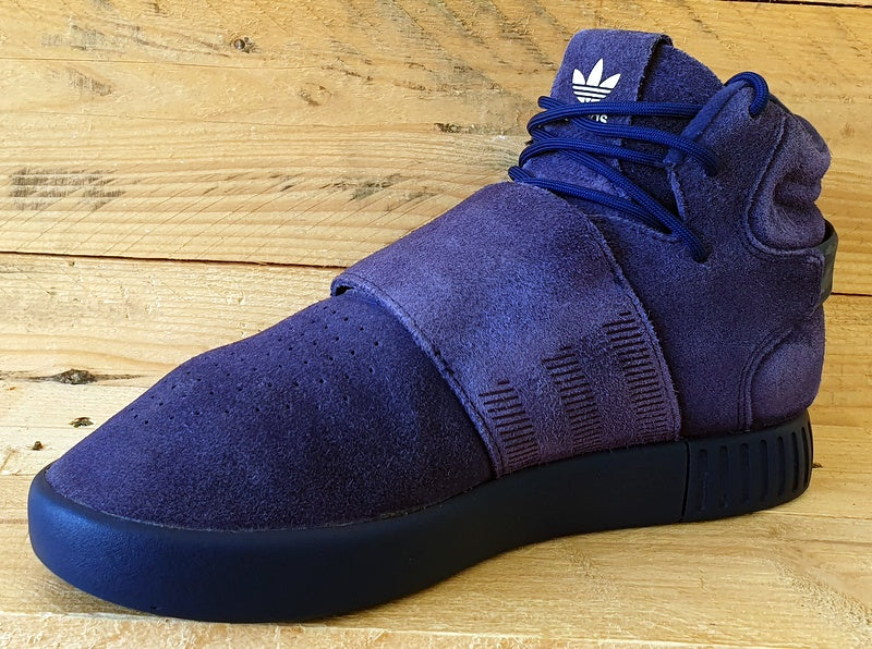 Adidas tubular invader blue suede best sale