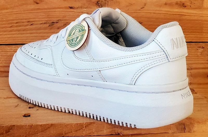 Nike Court Vision Alta Leather Trainers UK7/US9.5/EU41 DM0113-100 Triple White