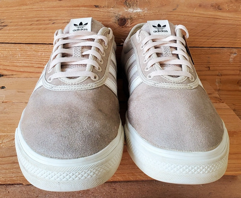 Adidas Adiease Low Suede Trainers UK11/US11.5/EU46 EE7292 Linen/Chalk/White