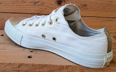 Converse Chuck Taylor All Star Canvas Trainers UK6/US8/EU39 542447F White/Gold