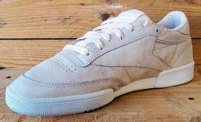 Reebok Club C 85 Low Suede Trainers UK7/US9.5/EU40.5 BS9609 Pink/White