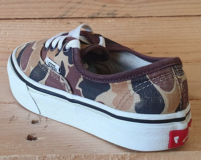 Vans Off The Wall Low Canvas Kids Trainers UK11.5/US12/EU29 721454 Camo