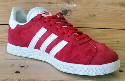 Adidas Gazelle Low Suede Trainers UK6/US6.5/EU39 S76228 Red/White