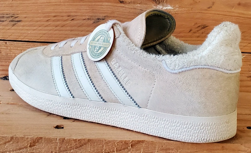 Adidas Gazelle Low Suede Trainers UK8.5/US9/EU42.5 EE5501 Ecru Tint/White