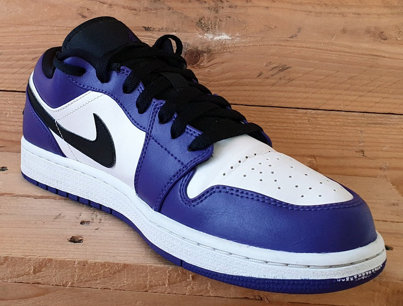 Nike Air Jordan 1 Low Leather Trainers UK8.5/US9.5/EU43 553558-500 Purple/White