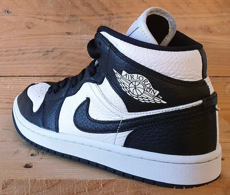 Nike Air Jordan 1 Mid Leather Trainers UK5/US7.5/EU38.5 DR0501-101 Black/White