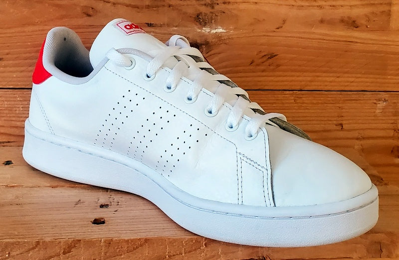 Adidas Neo Advantage Low Leather Trainers UK10/US10.5/EU44.5 F36422 White/Red
