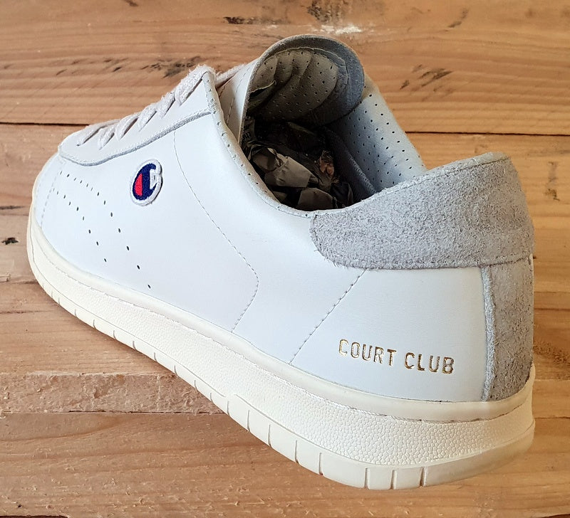 Champion Court Club Patch Leather Trainers UK9/US10/E44 S21126 White/Off White
