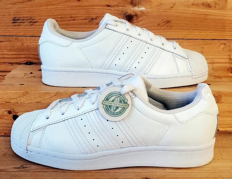 Adidas Superstar Low Leather Trainers UK4/US4.5/EU36.5 EF5399 Triple White