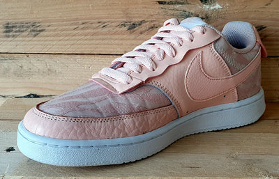 Nike Court Vision Low Leather Trainers UK4/US6.5/EU37.5 CI7599-600 Washed Coral