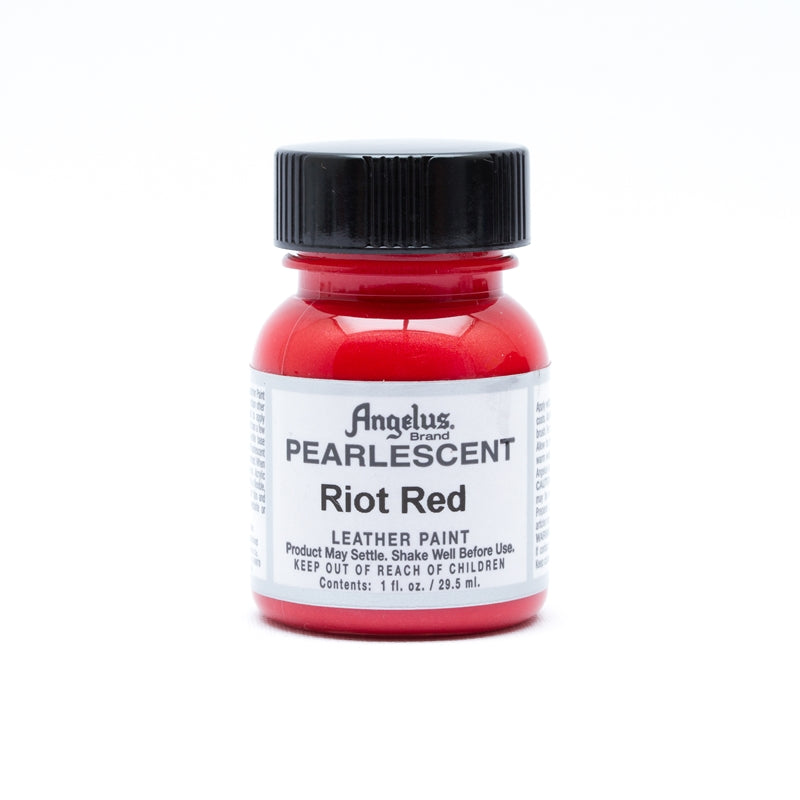 Angelus Pearlescent Acrylic Leather Paint - Riot Red- 1fl oz / 30ml - Custom Sneakers