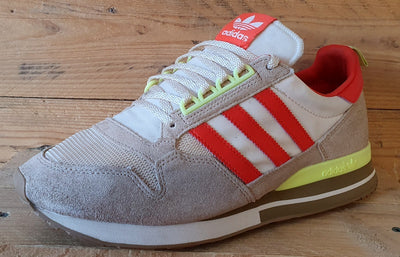 Adidas ZX 500 Jordan Suede/Textile Trainers UK9/US9.5/EU43 FU9247 Beige Orange