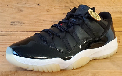 Nike Air Jordan 11 Retro Low Leather Trainers uk11/US12/EU46 AV2187-001 Black