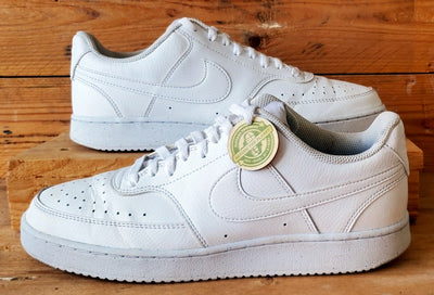 Nike Court Vision Low Leather Trainers UK9/US10/EU44 DH2987-100 Triple White