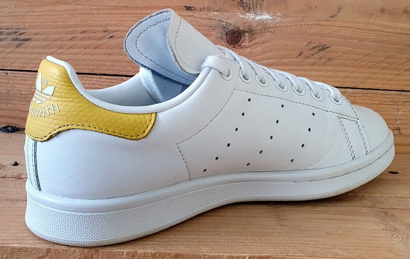 Adidas Stan Smith Low Leather Trainers UK6/US7.5/EU39 EF6883 White/Yellow