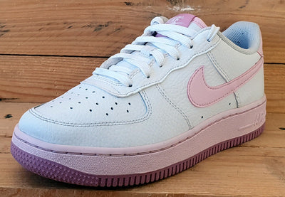 Nike Air Force 1 Low Leather GS Trainers UK4/US4.5Y/EU36.5 CT3839-107 White/Pink