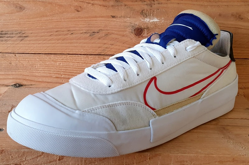 Nike Drop Type Low Nylon/Suede  Trainers UK10/US11/EU45 CQ0989-100 White/Blue