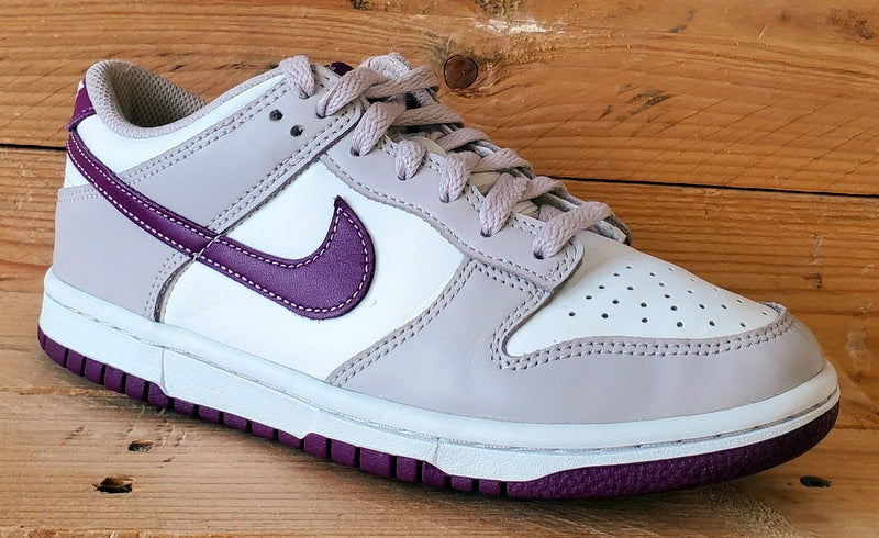 Nike Dunk Low Leather Trainers UK4/US4.5Y/E36.5 FB9109-104 Platinum Violet/White