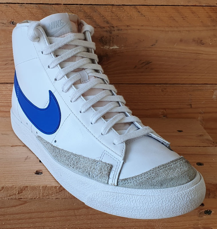 Nike Blazer 77 Mid Leather Trainers UK10/US11/EU45 BQ6806-124 White/Game Royal