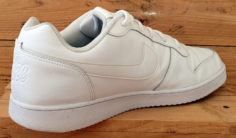 Nike Ebernon Low Leather Trainers UK14/US15/EU49.5 AQ1775-100 Triple White